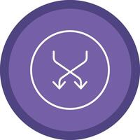 Shuffle Line Multi Circle Icon vector