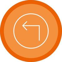 Turn Line Multi Circle Icon vector