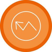 Trend Line Multi Circle Icon vector