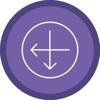 Intersect Line Multi Circle Icon vector