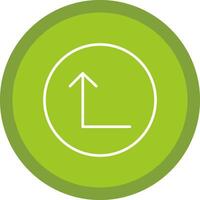 Turn Up Line Multi Circle Icon vector