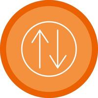 Swap Line Multi Circle Icon vector