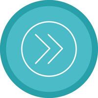 Chevron Line Multi Circle Icon vector