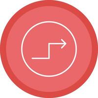 Zigzag Arrow Line Multi Circle Icon vector