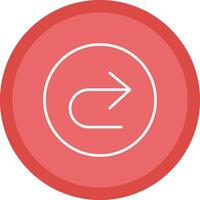 U Turn Line Multi Circle Icon vector