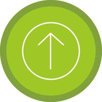 Up Arrow Line Multi Circle Icon vector