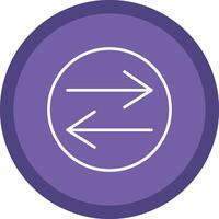 Swap Line Multi Circle Icon vector