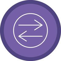 Swap Line Multi Circle Icon vector