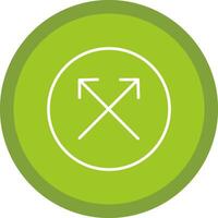 Intersect Line Multi Circle Icon vector
