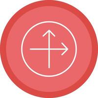Intersect Line Multi Circle Icon vector
