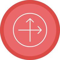 Intersect Line Multi Circle Icon vector