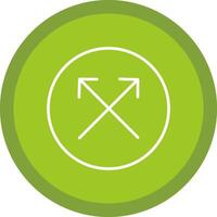Split Line Multi Circle Icon vector