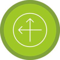 Intersect Line Multi Circle Icon vector