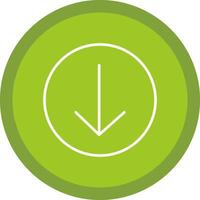 Down Arrow Line Multi Circle Icon vector