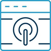 Browser Line Blue Two Color Icon vector