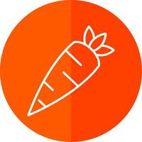 Carrot Line Yellow White Icon vector