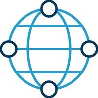 Internet Line Blue Two Color Icon vector