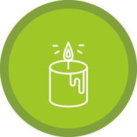 Candle Line Multi Circle Icon vector