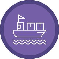 Ship Line Multi Circle Icon vector