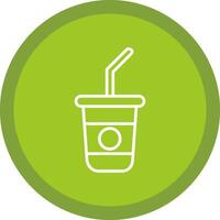 Soft Drink Line Multi Circle Icon vector