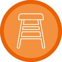 Bar Stool Line Multi Circle Icon vector