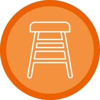 Bar Stool Line Multi Circle Icon vector