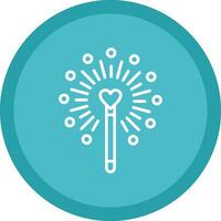 Magic Wand Line Multi Circle Icon vector