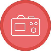 Camera Line Multi Circle Icon vector