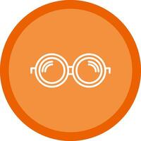 Glasses Line Multi Circle Icon vector