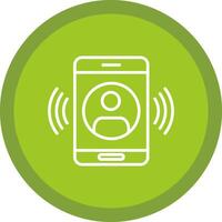 Call Line Multi Circle Icon vector