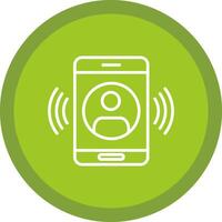 Call Line Multi Circle Icon vector