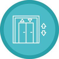 Elevator Line Multi Circle Icon vector