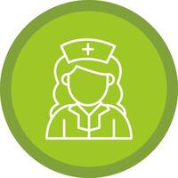 Nursing Line Multi Circle Icon vector