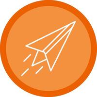 Paper Plane Line Multi Circle Icon vector