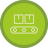 Conveyor Belt Line Multi Circle Icon vector