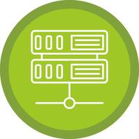 Server Line Multi Circle Icon vector