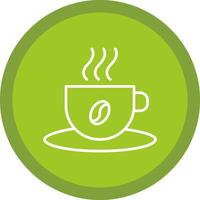 Coffee Cup Line Multi Circle Icon vector