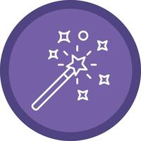 Magic Wand Line Multi Circle Icon vector