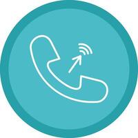 Phone Call Line Multi Circle Icon vector