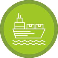 Shipping Line Multi Circle Icon vector