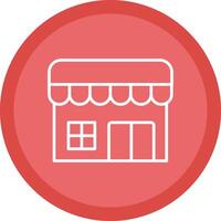 Supermarket Line Multi Circle Icon vector