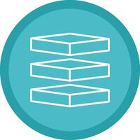 Layers Line Multi Circle Icon vector