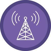 Radio Tower Line Multi Circle Icon vector