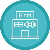 Gym Line Multi Circle Icon vector