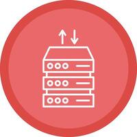 Data Center Line Multi Circle Icon vector