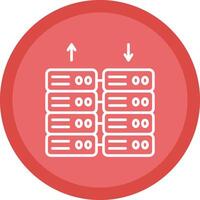 datos centrar línea multi circulo icono vector