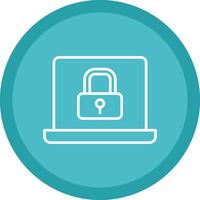 Security Line Multi Circle Icon vector