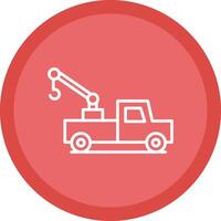 Tow Truck Line Multi Circle Icon vector