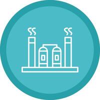 Oil Refininery Line Multi Circle Icon vector