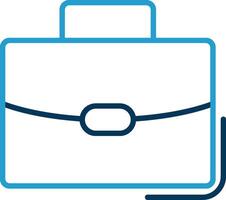 Bag Line Blue Two Color Icon vector